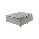 Cama Box Casal Cinza + Colchão Ortopédico Espuma D33 Pillow Top Hanover One 138x188x59cm Cama Box Casal Cinza + Colchão Ortopédico Espuma D33 Pillow Top Hanover One 138x188x59cm
