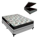 Cama Box Casal Colchão 20 de Altura Veneza Baú Cinza Portobel Cama Box Casal Colchão 20 de Altura Veneza Baú Cinza Portobel