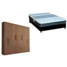Cama Box Casal + Colchão Class Castor + Guarda Roupa Master 8.6 Demolição
