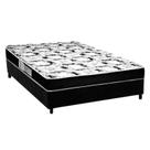 Cama Box Casal + Colchão de Espuma D23 Pró Black 138x188x49 - Luckspuma