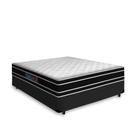 Cama Box Casal + Colchão De Espuma D33 - Castor - Black White Double Face - 138x188x62cm