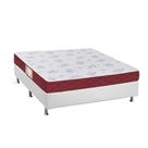Cama Box Casal: Colchão Espuma Castor Sleep Max + Base CRC Courano White(138x188)