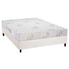 Cama Box Casal: Colchão Espuma D33 Luckspuma Supreme + Base CRC Courano White(138x188)