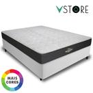 Cama Box Casal + Colchão Espuma D33 Ortopédico 138x188x58cm Orthopedic l Várias Cores V-Store Cama Box Casal + Colchão Espuma D33 Ortopédico 138x188x58cm Orthopedic l Várias Cores V-Store