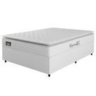 Cama Box Casal Colchão Espuma D33 Pillow Top New Millenium 138x188x57cm Branco Hellen Suporta Até 120 Kg Por Pessoa