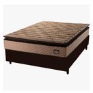 Cama Box Casal Colchão Espuma D33 Pillow Top Van Gogh Marrom