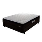 Cama Box Casal Colchão Espuma D45 Pillow Top Strong 138x188x62cm Marrom/Branco Hellen Cama Box Casal Colchão Espuma D45 Pillow Top Strong 138x188x62cm Marrom/Branco Hellen