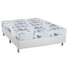 Cama Box Casal: Colchão Espuma Luckspuma D28 Celebrity + Base CRC Courano White(138x188)