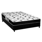 Cama Box Casal: Colchão Espuma Luckspuma D28 Celebrity Pro + Base CRC Suede Black(138x188)