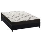 Cama Box Casal: Colchão Espuma Ortobom D45 Light + Base CRC Suede Black(138x188)