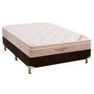 Cama Box Casal: Colchão Espuma Ortobom Viscomemory + Base CRC Suede Brown(138x188)