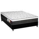 Cama Box Casal: Colchão Espuma Plumatex D28/EP Anatômico Falcon Ultra Firme + Base CRC Suede Black(138x188)