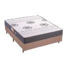 Cama Box Casal: Colchão Espuma Polar D45 Pérola Clean + Base CRC Rústico Clean(138x188)