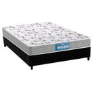 Cama Box Casal: Colchão Espuma Probel D45/EP Guarda Costas Próextreme Double Face + Base CRC Suede Black(138x188)