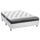 Cama Box Casal: Colchão Espuma Probel Guarda Costas Resistente + Base CRC Courano White(138x188)