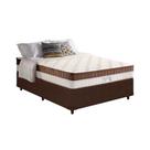 Cama Box Casal: Colchão Molas Anjos MasterPocket Ensacadas New King + Base Courano Brown(138x188)