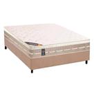 Cama Box Casal: Colchão Molas Bonnel Castor Tecnopedic Premium + Base CRC Suede Bege(138x188)