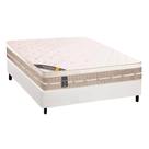 Cama Box Casal: Colchão Molas Bonnel Castor Tecnopedic Premium + Base CRC Suede Branco(138x188)