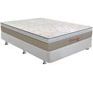 Cama Box Casal: Colchão Molas Bonnel Orthoflex Florença + Base CRC Courano White(138x188)
