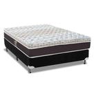Cama Box Casal: Colchão Molas Ensacadas Castor Pocket Class Híbrido + Base CRC Suede Black(138x188)