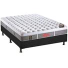 Cama Box Casal: Colchão Molas Ensacadas Castor Pocket Light Stress Oxygen New Plush + Base CRC Suede Gray(138x188)