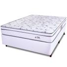 Cama Box Casal Colchão Molas Ensacadas Com Pillow e Box Branco 138x188x58cm BF Colchões Cama Box Casal Colchão Molas Ensacadas Com Pillow e Box Branco 138x188x58cm BF Colchões