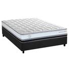 Cama Box Casal: Colchão Molas Ensacadas Herval La Playa C1634 + Base CRC Suede Gray (138x188x28)