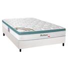 Cama Box Casal: Colchão Molas Ensacadas Herval MasterPocket Meditare + Base Courano Branco CRC(138x188)