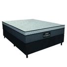 Cama Box Casal Colchão Molas Ensacadas Pillow Maximus 138x188x62cm Cinza / Preto Gazin - Suporta até 120Kg por Pessoa
