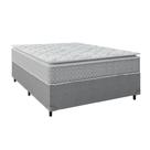 Cama Box Casal Colchão Molas Ensacadas Pillow Top Perfect 138x188x71cm Cinza/Branco Umaflex Cama Box Casal Colchão Molas Ensacadas Pillow Top Perfect 138x188x71cm Cinza/Branco Umaflex