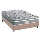 Cama Box Casal: Colchão Molas Ensacadas Probel MasterPocket ProDormir Evolution + Base CRC Suede Bege(138x188)