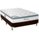 Cama Box Casal: Colchão Molas MasterPocket Ensacadas Herval Meditare + Base CRC Suede Marrom(138x188)