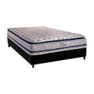 Cama Box Casal: Colchão Molas MasterPocket Ensacadas Paropas Blue + Base CRC Rústico Black (138x188)