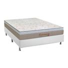 Cama Box Casal: Colchão Molas Orthoflex Bonnel Florença + Base CRC Courano White(138x188)