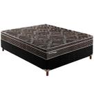 Cama Box Casal: Colchão Molas Paropas MasterPocket Ensacadas Previlege + Base CRC Rústico Black(138x188)