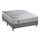 Cama Box Casal: Colchão Molas Pocket Ensacadas Castor Premium Gel + Base CRC Suede Gray (138x188)