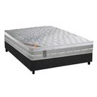 Cama Box Casal: Colchão Molas Pocket Ensacadas Castor Premium Gel + Base CRC Suede Gray (138x188)