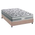 Cama Box Casal: Colchão Molas Probel MasterPocket Ensacadas ProDormir Evolution + Base CRC Suede Bege(138x188)
