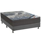 Cama Box Casal: Colchão Molas SuperPocket Ensacadas Ortobom ISO Firme + Base CRC Suede Gray (138x188)