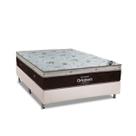 Cama Box Casal: Colchão Molas SuperPocket Ensacadas Ortobom Sleep King Látex + Base CRC Courano Branco(138x188)