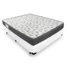 Cama Box Casal + Colchão Ortobom ISO 100 Espuma D33 138x188x60 Branco