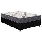 Cama Box Casal: Colchão Ortopédico Ortobom D33/EP Anatômico Airtech 100 + Base CRC Courano Black(138x188)