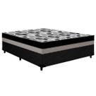 Cama Box Casal: Colchão Ortopédico Ortobom D33/EP Anatômico ISO 100 Double Face + Base CRC Courano Black(138x188x20)