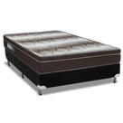 Cama Box Casal: Colchão Ortopédico Ortobom Light OrtoPillow + Base CRC Camurça Black(138x188) Cama Box Casal: Colchão Ortopédico Ortobom Light OrtoPillow + Base CRC Camurça Black(138x188)