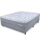 Cama Box Casal Colchão Smart Spring Mola Ensacada e Pillow Top de Espuma Viscoelástico 138x188x61cm - BF Colchões
