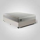 Cama Box Casal + Colchão Strong D45 One Face Bege 138x188x63cm - Suporta até 150Kg Por Pessoa