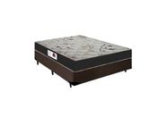Cama Box Casal Colchão Top Line Mola Bonnel + Box Sintético Marrom Serra Negra 60x138x188