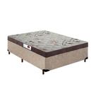 Cama Box Casal Colchão Top Line Mola Bonnel + Box Suede Bege RC Sono Leve 59x138X188