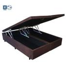 Cama Box casal com baú bege + Colchão Molas ensacada