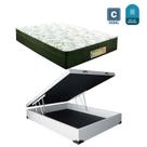 Cama Box casal com baú branca + Colchão Molas bonnel 1,38 x 1,88 x 20 cm Cama Box casal com baú branca + Colchão Molas bonnel 1,38 x 1,88 x 20 cm